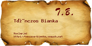 Tánczos Bianka névjegykártya